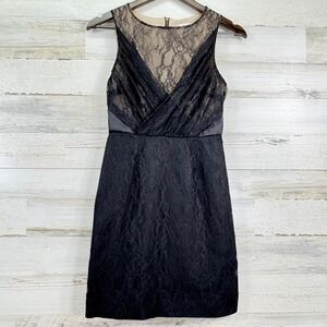 Seamline Cynthia Steffe Black‎ Lace Sleeveless Dress Party Cocktail Size 2